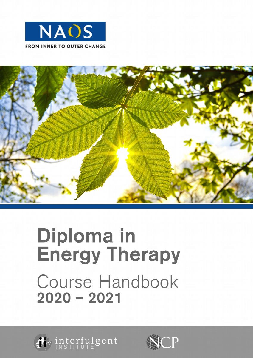 Front cover of the course handbook: sunlight through horse-chestnut leaves